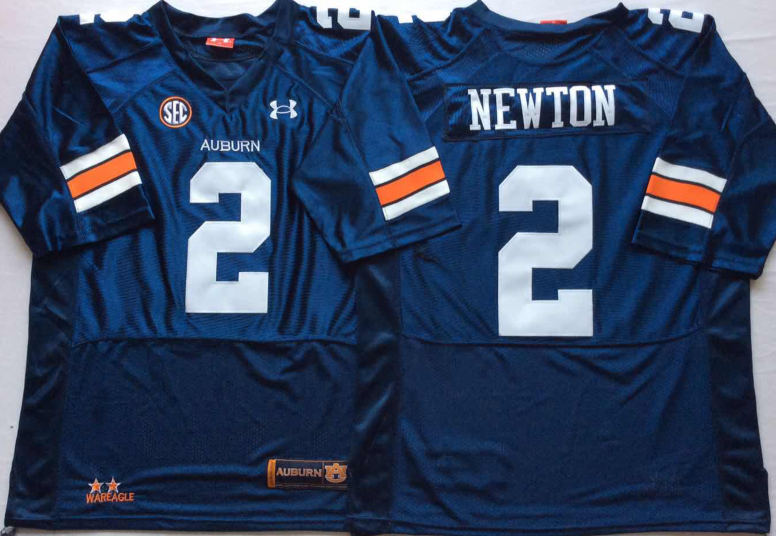 Men's Auburn Tigers Cam Newton #2 Navy Team Jersey